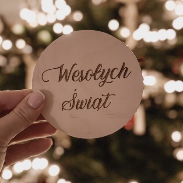 Tabliczka z napisem Wesołych Świąt