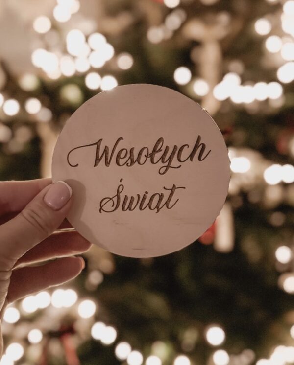 Tabliczka z napisem Wesołych Świąt