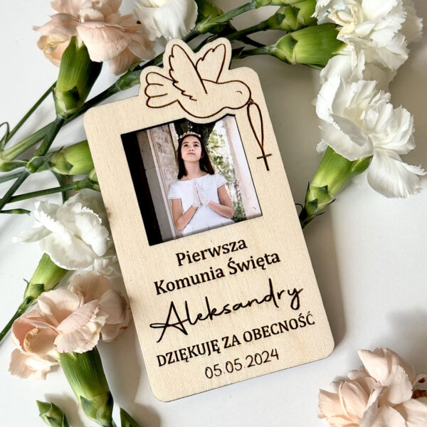 Magnes Komunijny ze zdjęciem
