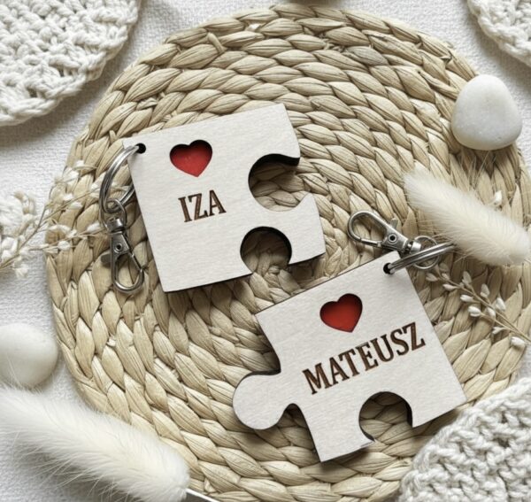 Breloki dwa Imienne puzzle