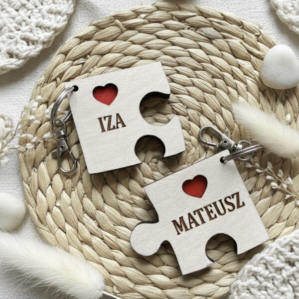 Breloki dwa Imienne puzzle